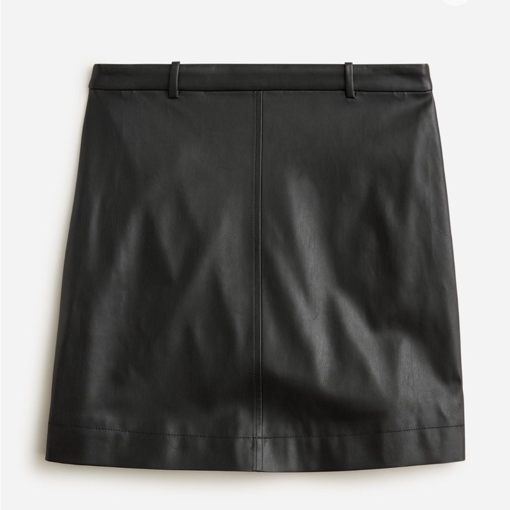 J. Crew Trouser Mini Skirt in Faux Leather